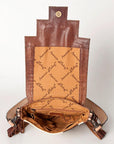 ADBG856F American Darling Hand Tooled Saddle Blanket Hair On Genuine Leather Women Bag Western Handbag Purse