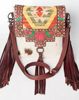 American Darling Cross Body Ii Hand Tooled Hair On Genuine Leather Women Bag Western Handbag Purse