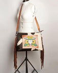 American Darling ADBGZ624 Crossbody Hand Tooled Hair-On Genuine Leather Women Bag Western Handbag Purse