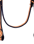 HILASON Western Horse Headstall Tack American Leather Tan | Headstall for Horses Western | Horse Headstall | Western Headstalls for Horses | Headstalls for Horses