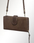 American Darling Wristlet Bag, Hand-Painted Genuine Leather, Western Vegetable Tanned Full Grain Leather Wallet Bag