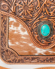 ADBG826D American Darling Hand Tooled Hair On Genuine Leather Women Bag Western Handbag Purse