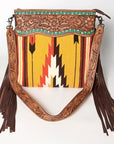 American Darling Signature Crossbody Hand Tooled Saddle Blanket Genuine Leather women bag western handbag purse