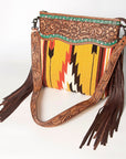 American Darling Signature Crossbody Hand Tooled Saddle Blanket Genuine Leather women bag western handbag purse