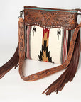 American Darling Signature Crossbody Hand Tooled Saddle Blanket Genuine Leather Women Bag Western Handbag Purse