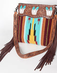 American Darling Signature Crossbody Hand Tooled Saddle Blanket Genuine Leather Women Bag Western Handbag Purse