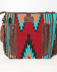 American Darling ADBGZ139A Signature Crossbody Hand Tooled Saddle Blanket Genuine Leather Women Bag Western Handbag Purse