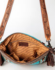American Darling Small Crossbody Hand Tooled Saddle Blanket Genuine Leather women bag western handbag purse