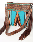 American Darling Signature Crossbody Hand Tooled Saddle Blanket Genuine Leather Women Bag Western Handbag Purse