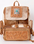 ADBG860B American Darling Hand Tooled Hair On Genuine Leather Women Bag Western Handbag Purse