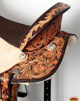 Durable Flex Tree Western Saddle With American Leather Designed For Barrel Trail