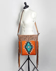 American Darling Signature Crossbody Hand Tooled Saddle Blanket Genuine Leather Women Bag Western Handbag Purse