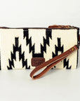 American Darling ADBG344AI Wristlet Saddle Blanket Genuine Leather Women Bag Western Handbag Purse