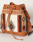 ADBG862B American Darling Hand Tooled Saddle Blanket Genuine Leather Women Bag Western Handbag Purse