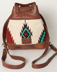 ADBG862E American Darling Hand Tooled Saddle Blanket Genuine Leather Women Bag Western Handbag Purse
