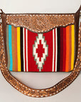 American Darling ADBGA255 Large Crossbody Hand Tooled Saddle Blanket Genuine Leather Women Bag Western Handbag Purse