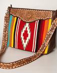 American Darling ADBGA255 Large Crossbody Hand Tooled Saddle Blanket Genuine Leather Women Bag Western Handbag Purse