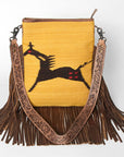 American Darling ADBGS192S Messenger Saddle Blanket Genuine Leather Women Bag Western Handbag Purse