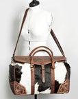 American Darling ADBG516 Duffel Hand Tooled Saddle Blanket Genuine Leather Women Bag Western Handbag Purse