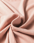 Solid Ribbed Knit Ruffle Short Sleeve T-Shirt