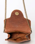 American Darling Hand Tooled Hair On Genuine Leather Women Bag Western Handbag Purse