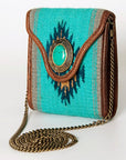 American Darling Hand Tooled Hair On Genuine Leather Women Bag Western Handbag Purse