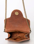 American Darling Hand Tooled Hair On Genuine Leather Women Bag Western Handbag Purse