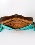 American Darling Hand Tooled Saddle Blanket Genuine Leather Women Bag Western Handbag Purse