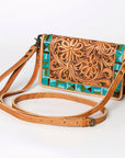 American Darling Organiser Bag Handcrafted from Crocodile Embossed Genuine Leather with YKK Zipper and Detachable Strap