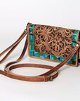American Darling Organiser Bag Handcrafted from Crocodile Embossed Genuine Leather with YKK Zipper and Detachable Strap