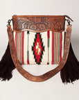 American Darling ADBGZ630 Large Crossbody Hand Tooled Saddle Blanket Genuine Leather Women Bag Western Handbag Purse