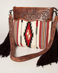 American Darling ADBGZ630 Large Crossbody Hand Tooled Saddle Blanket Genuine Leather Women Bag Western Handbag Purse