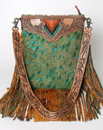 ADBGS192AA American Darling Hand Tooled Hair On Genuine Leather Women Bag Western Handbag Purse