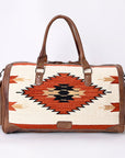 American Darling Duffel Saddle Blanket Genuine Leather Women Bag Western Handbag Purse