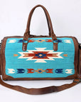 American Darling Duffel Saddle Blanket Genuine Leather Women Bag Western Handbag Purse