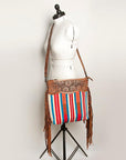 American Darling ADBGZ633 Signature Crossbody Hand Tooled Saddle Blanket Genuine Leather Women Bag Western Handbag Purse