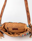 American Darling ADBGZ633 Signature Crossbody Hand Tooled Saddle Blanket Genuine Leather Women Bag Western Handbag Purse