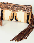 American Darling Wristlet Hand Tooled Saddle Blanket Genuine Leather Western Women Bag | Handbag Purse | Women Wristlet Purse | Wristlet Purse | Travel Wristlet Purse | Leather Wristlet Purse | Clutch Wristlet Purse