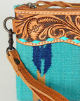 American Darling Wristlet Hand Tooled Saddle Blanket Genuine Leather Western Women Bag | Handbag Purse | Women Wristlet Purse | Wristlet Purse | Travel Wristlet Purse | Leather Wristlet Purse | Clutch Wristlet Purse