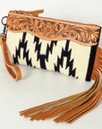 American Darling Wristlet Hand Tooled Saddle Blanket Genuine Leather Western Women Bag | Handbag Purse | Women Wristlet Purse | Wristlet Purse | Travel Wristlet Purse | Leather Wristlet Purse | Clutch Wristlet Purse