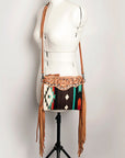 American Darling Cross Body Saddle Blanket Genuine Leather Women Bag Western Handbag Purse