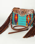 American Darling Cross Body Saddle Blanket Genuine Leather Women Bag Western Handbag Purse