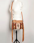 American Darling Cross Body Hand Tooled Saddle Blanket Genuine Leather women bag western handbag purse