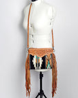 American Darling Cross Body Hand Tooled Saddle Blanket Genuine Leather women bag western handbag purse