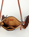 American Darling Cross Body Hand Tooled Saddle Blanket Genuine Leather women bag western handbag purse