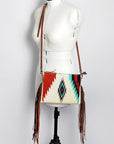American Darling Cross Body Hand Tooled Saddle Blanket Genuine Leather women bag western handbag purse