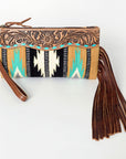 American Darling Wristlet Saddle Blanket Genuine Leather Western Women Bag | Handbag Purse | Women Wristlet Purse | Wristlet Purse | Travel Wristlet Purse | Leather Wristlet Purse | Clutch Wristlet Purse