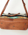 American Darling Duffel Saddle Blanket Genuine Leather Women Bag Western Handbag Purse