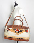 American Darling Duffel Saddle Blanket Genuine Leather Women Bag Western Handbag Purse