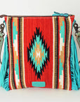 American Darling Cross Body Hand Tooled Saddle Blanket Genuine Leather Women Bag Western Handbag Purse